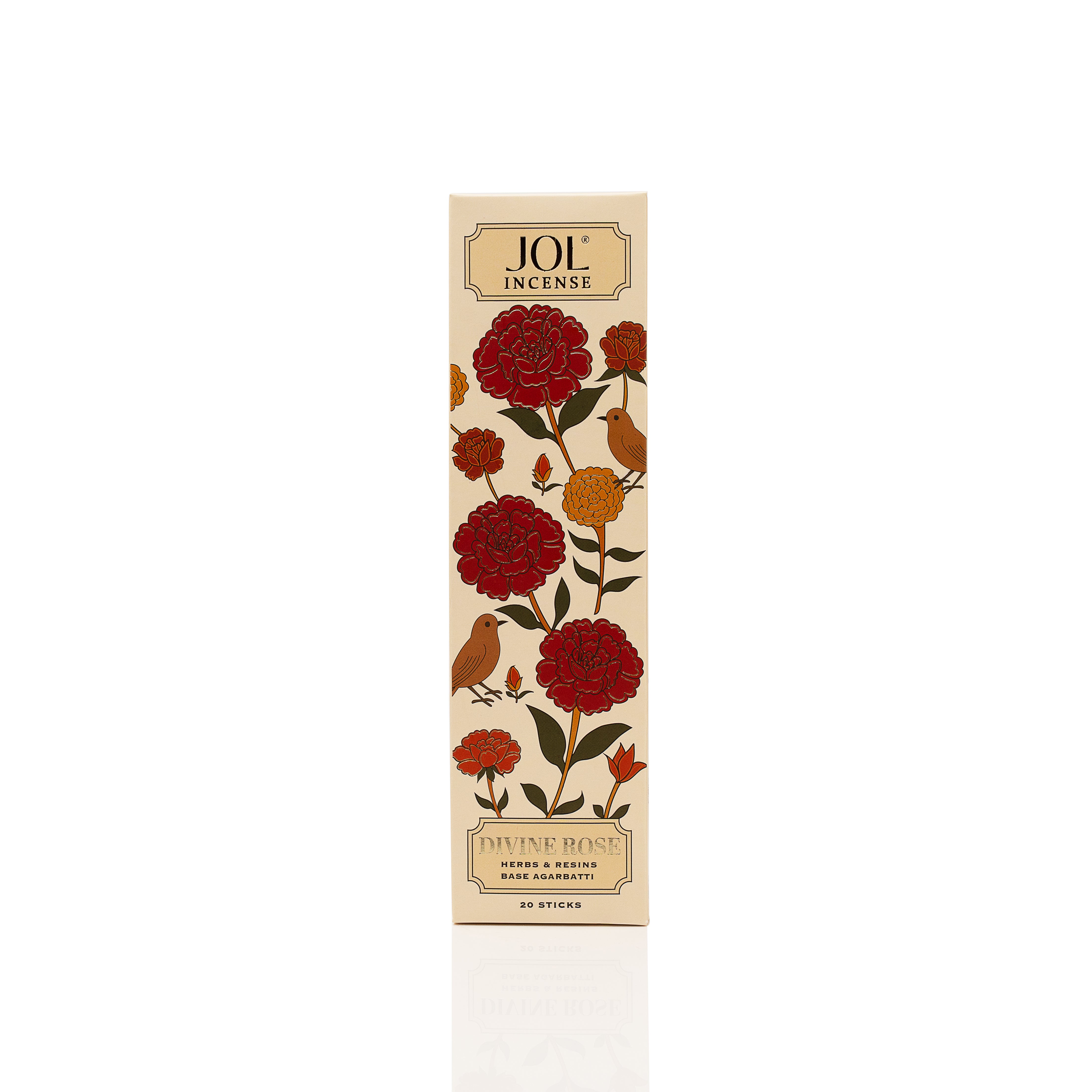 Jol Divine Rose Incense Natural Herbs & Resins Base Agarbatti