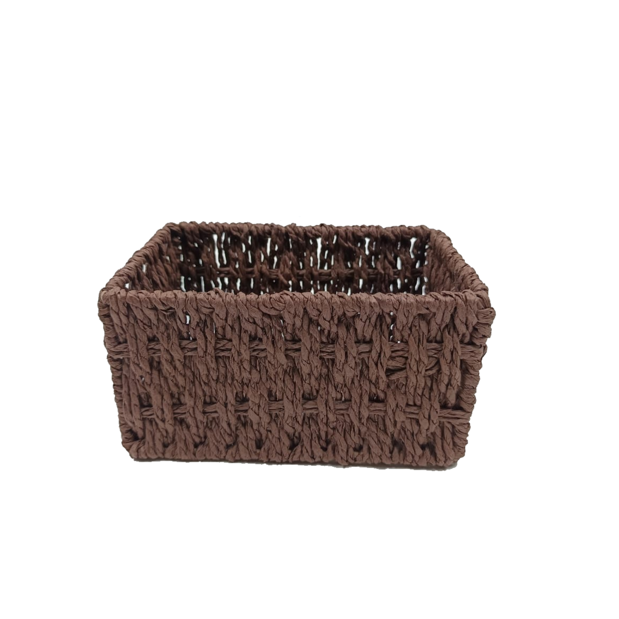 Wired Twisted Paper frame basket - Dark Brown