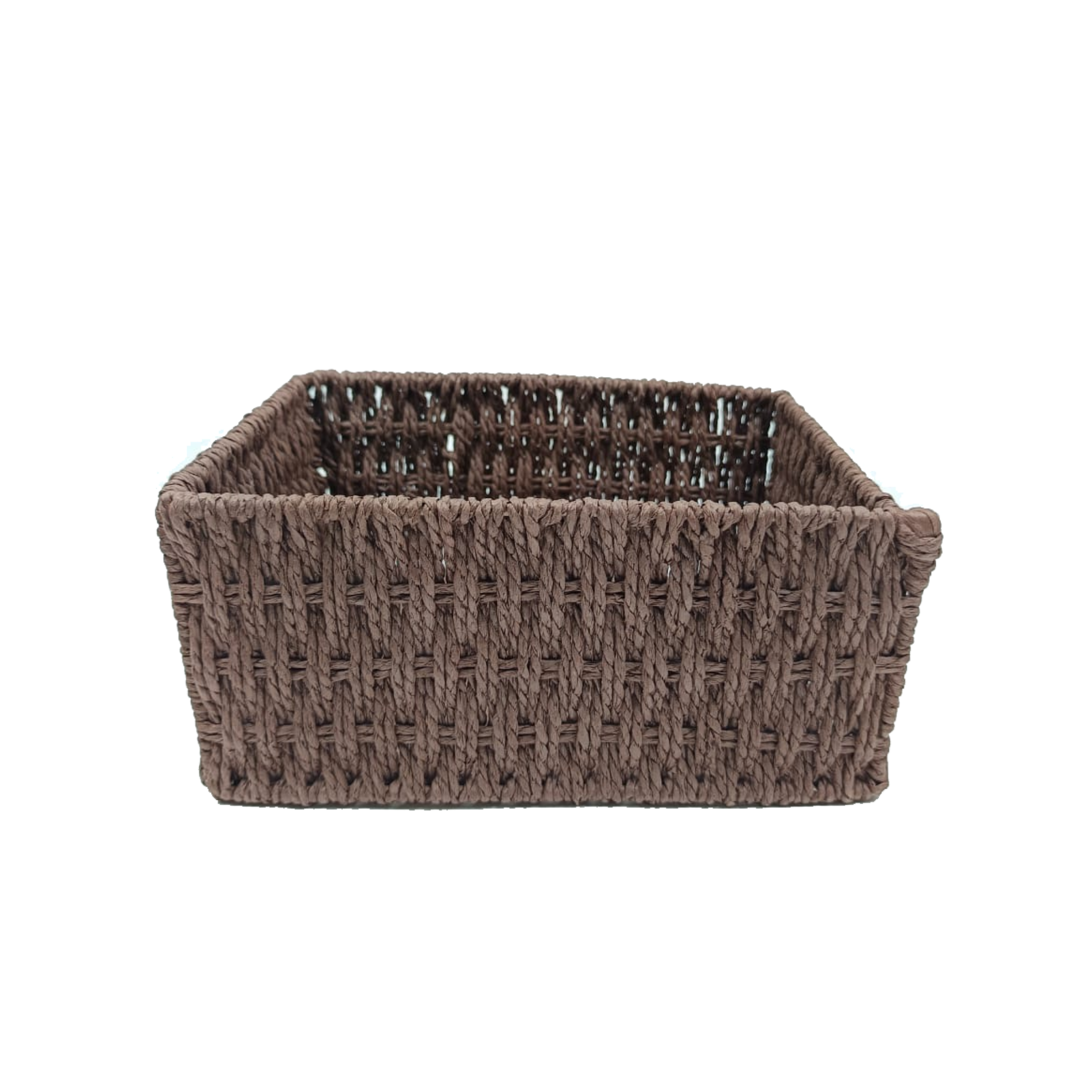 Wired Twisted Paper frame basket - Dark Brown