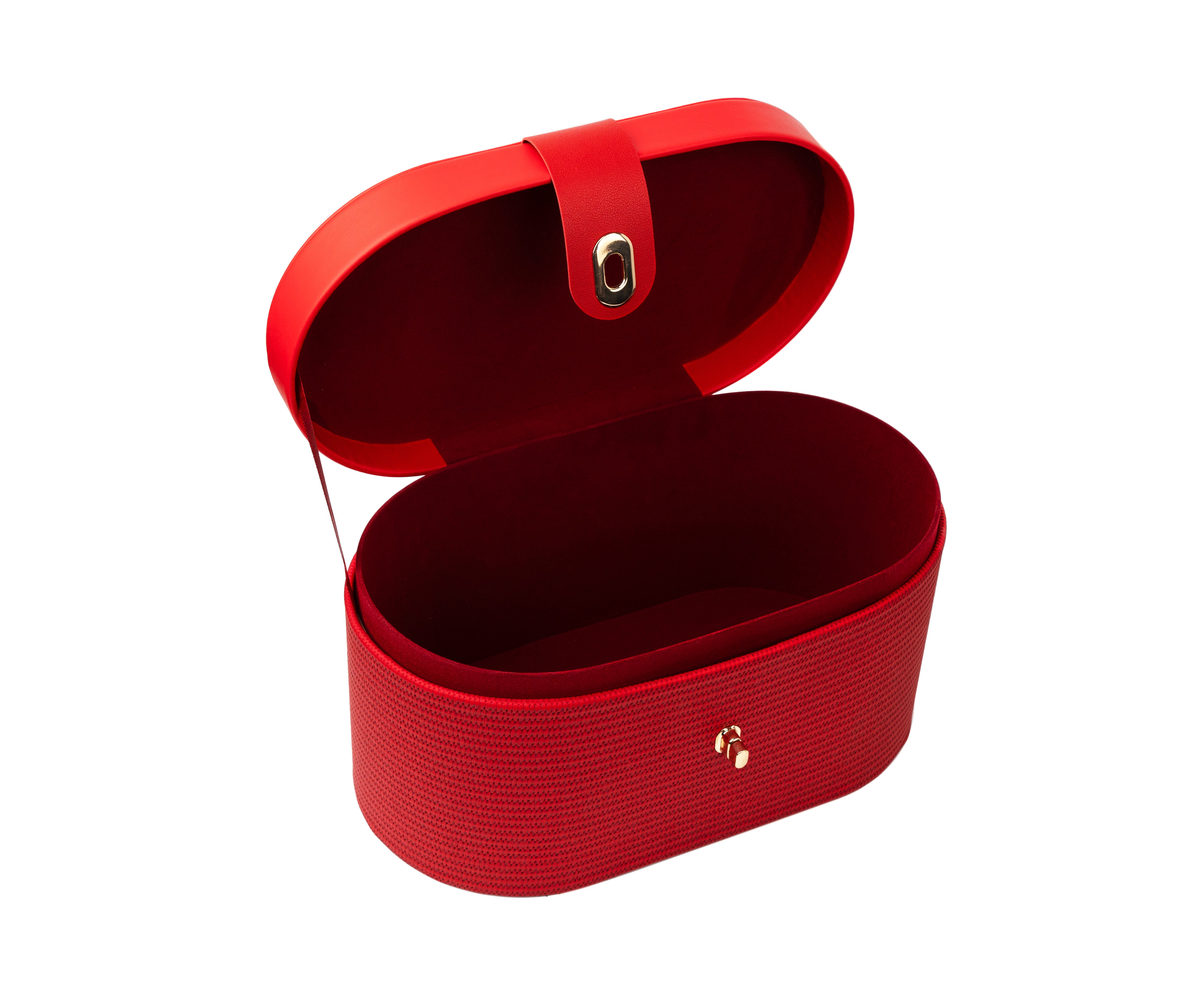 Red Oval Vintage Vanity Gift Box