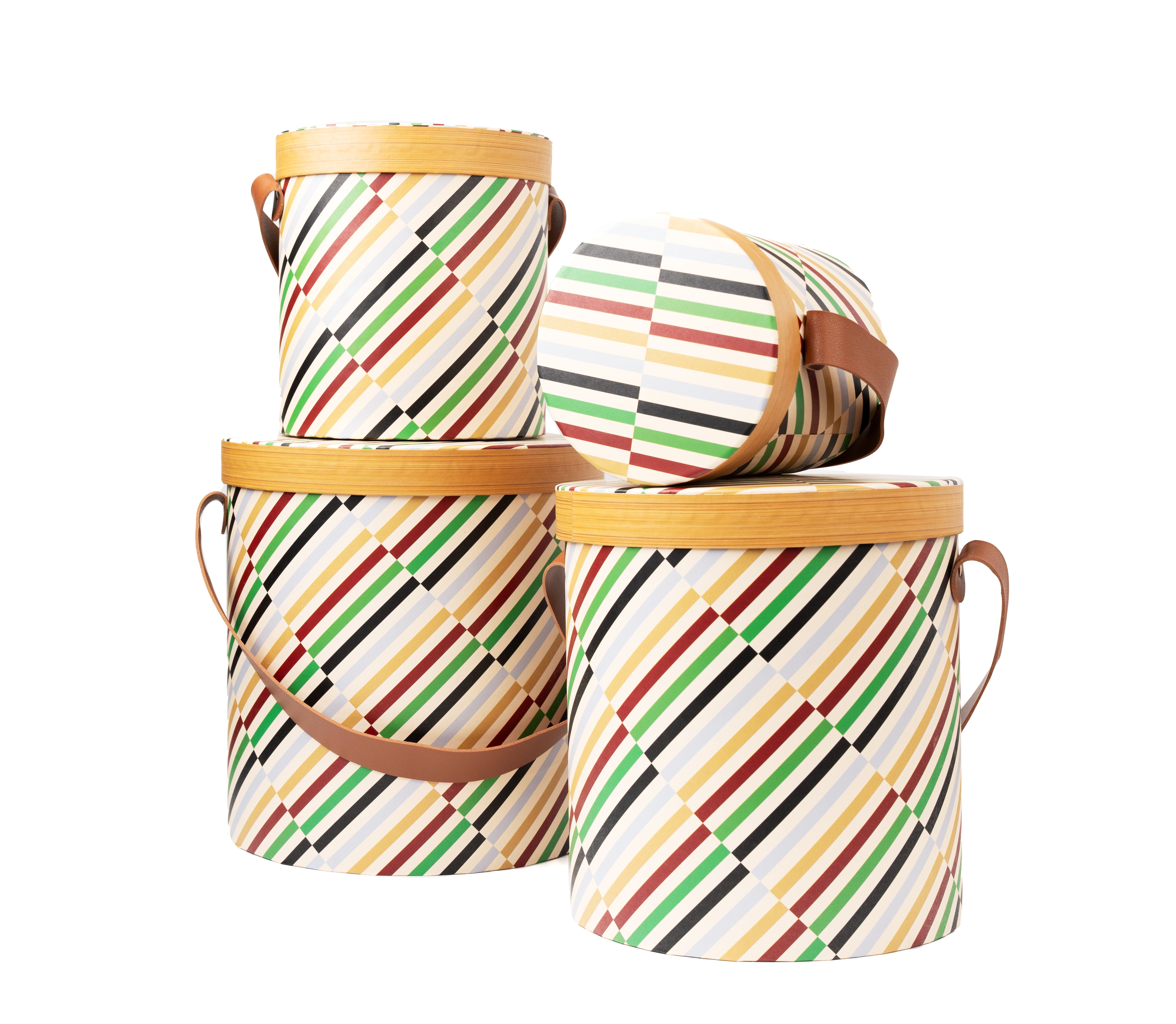 4 Pack Cylindrical Gift Box with Lid, Luxury Round Gift Box Set, Decorative Nesting Gift Boxes Perfect for Wedding Birthday Valentine's Day Decoration Ornament, Flower Box