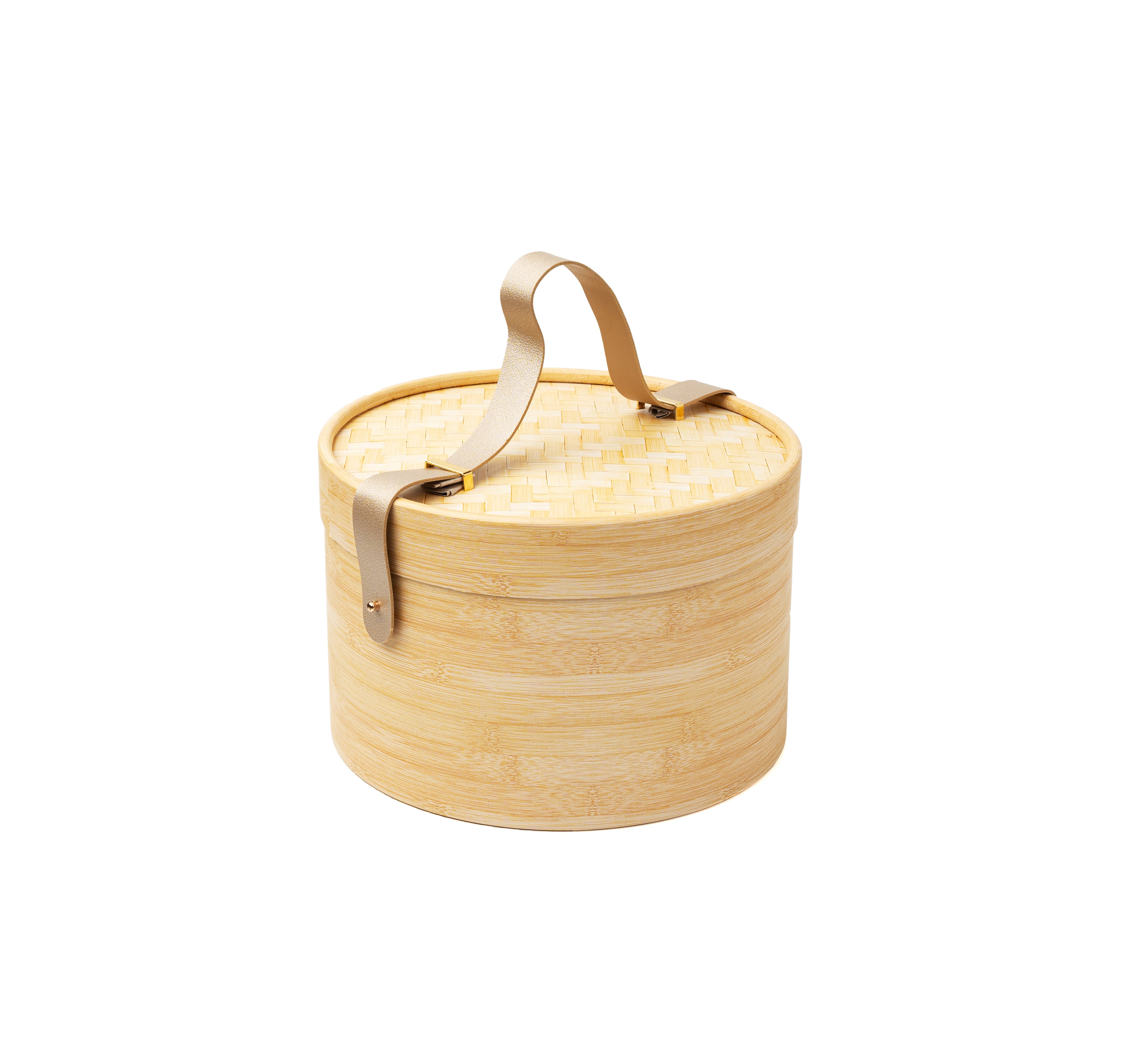 Circular Rigid Box with Wood Print Design