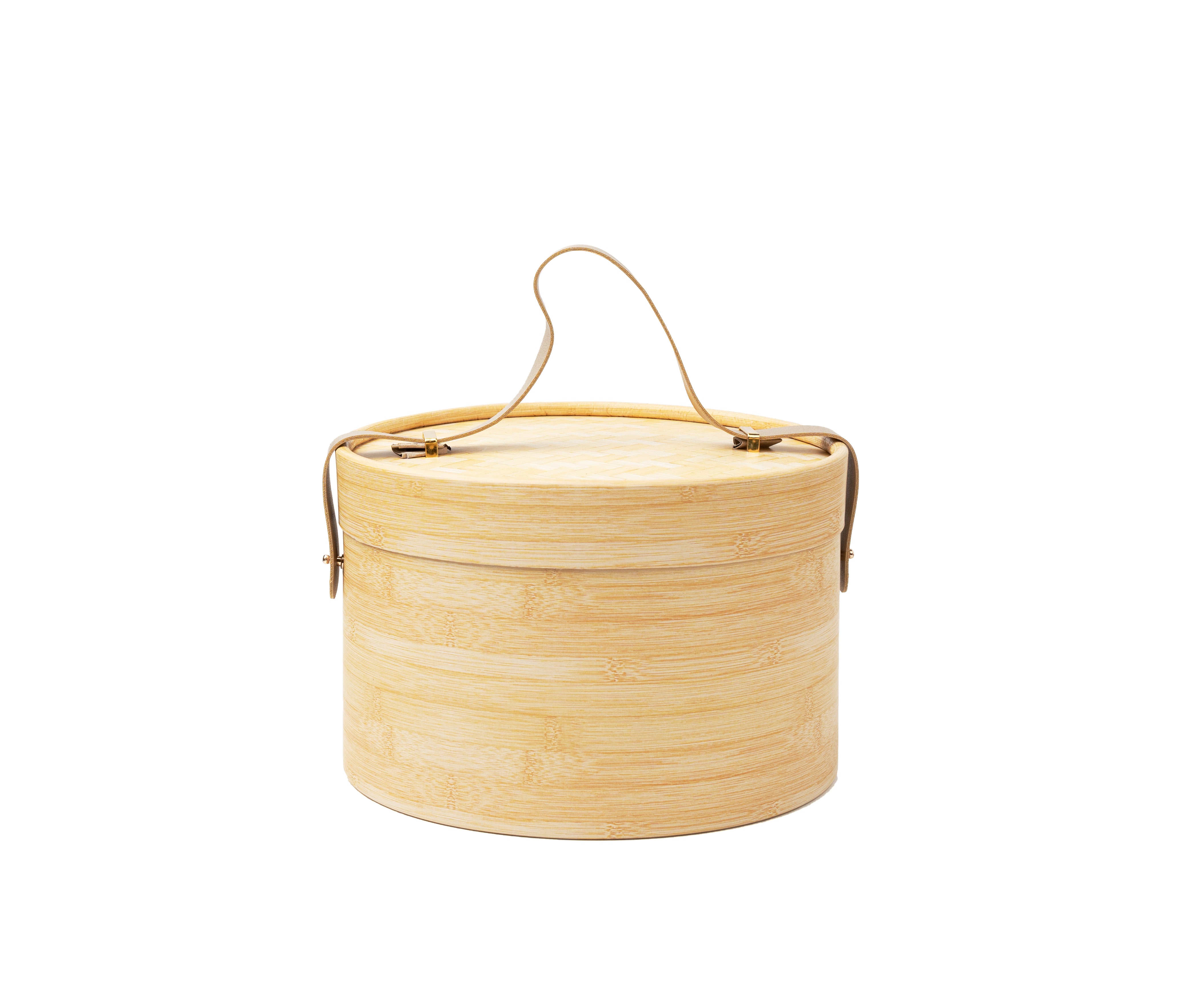 Circular Rigid Box with Wood Print Design