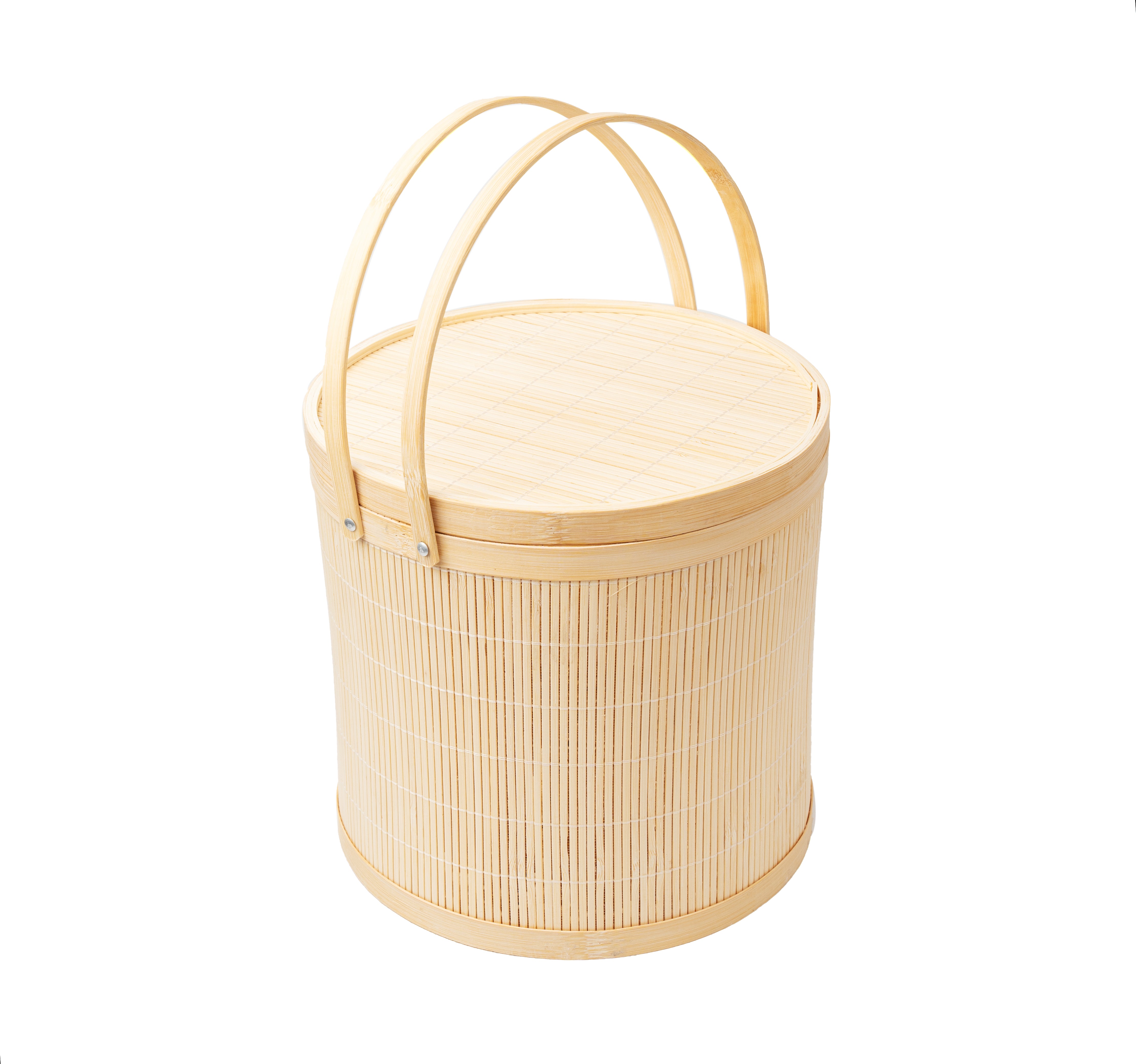 Jol Tall Bamboo Natural Colour Picnic & Storage Basket