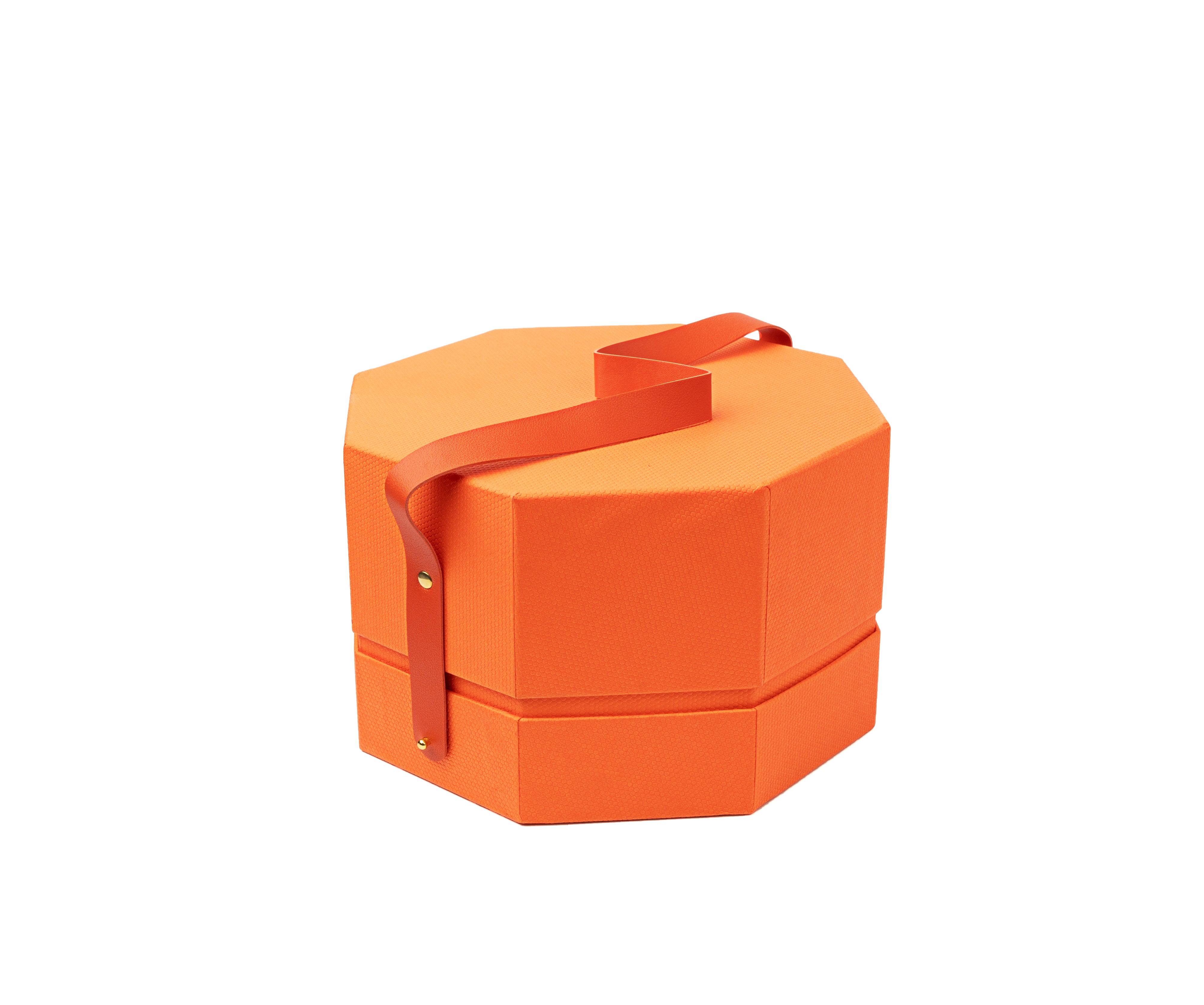 Orange Hexa Handle Rigid Box