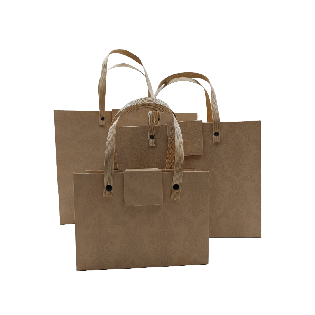 Beige Magnetic Gift Box with handle