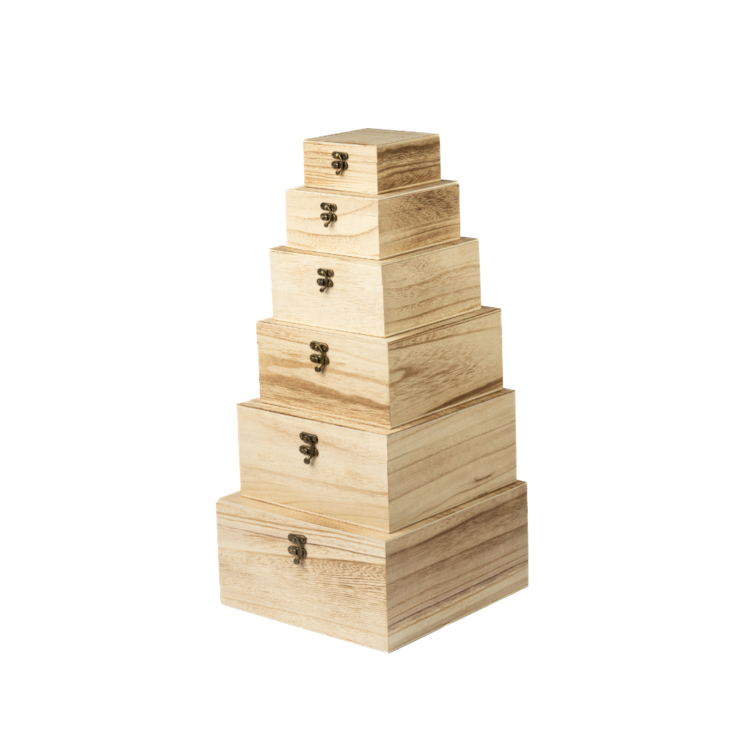 Square Wood Box