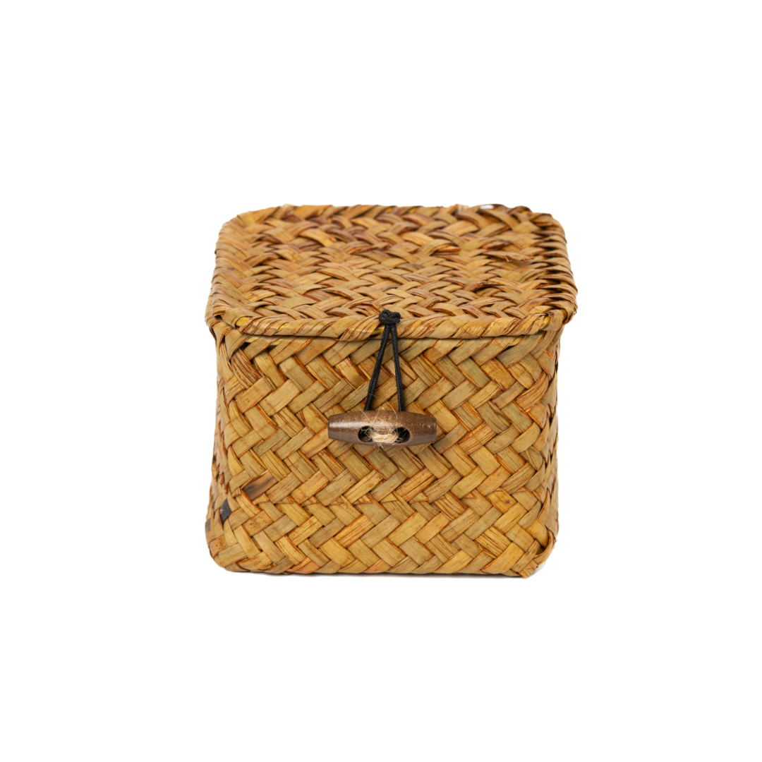 Woven Rattan Flap Storage Box