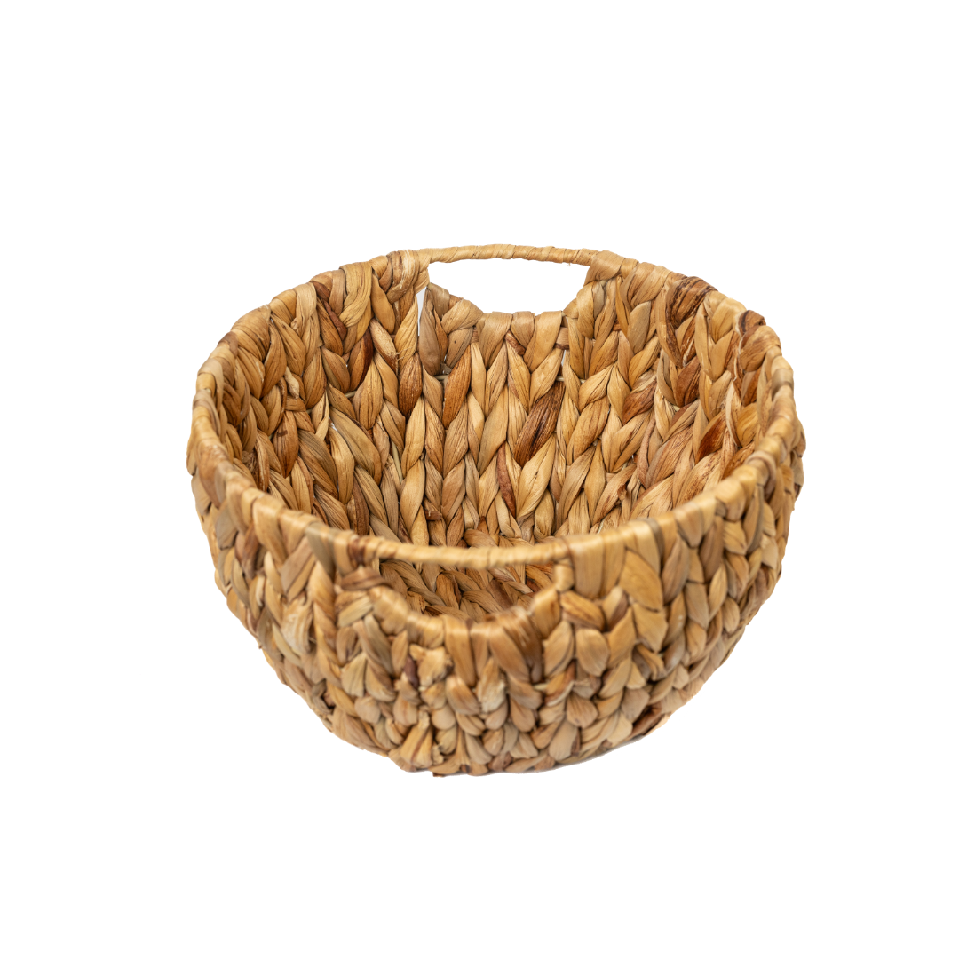 Water Hyacinth Storage Basket Round