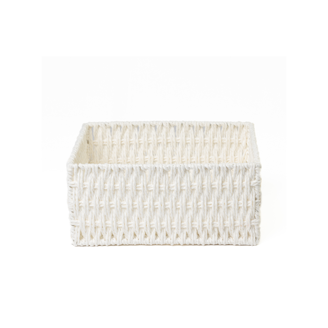 Wire frame basket - White