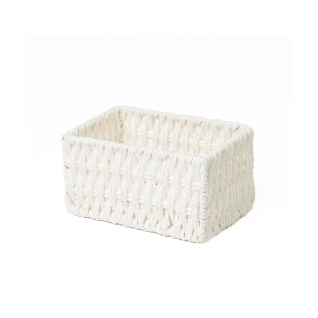 Wire frame basket - White