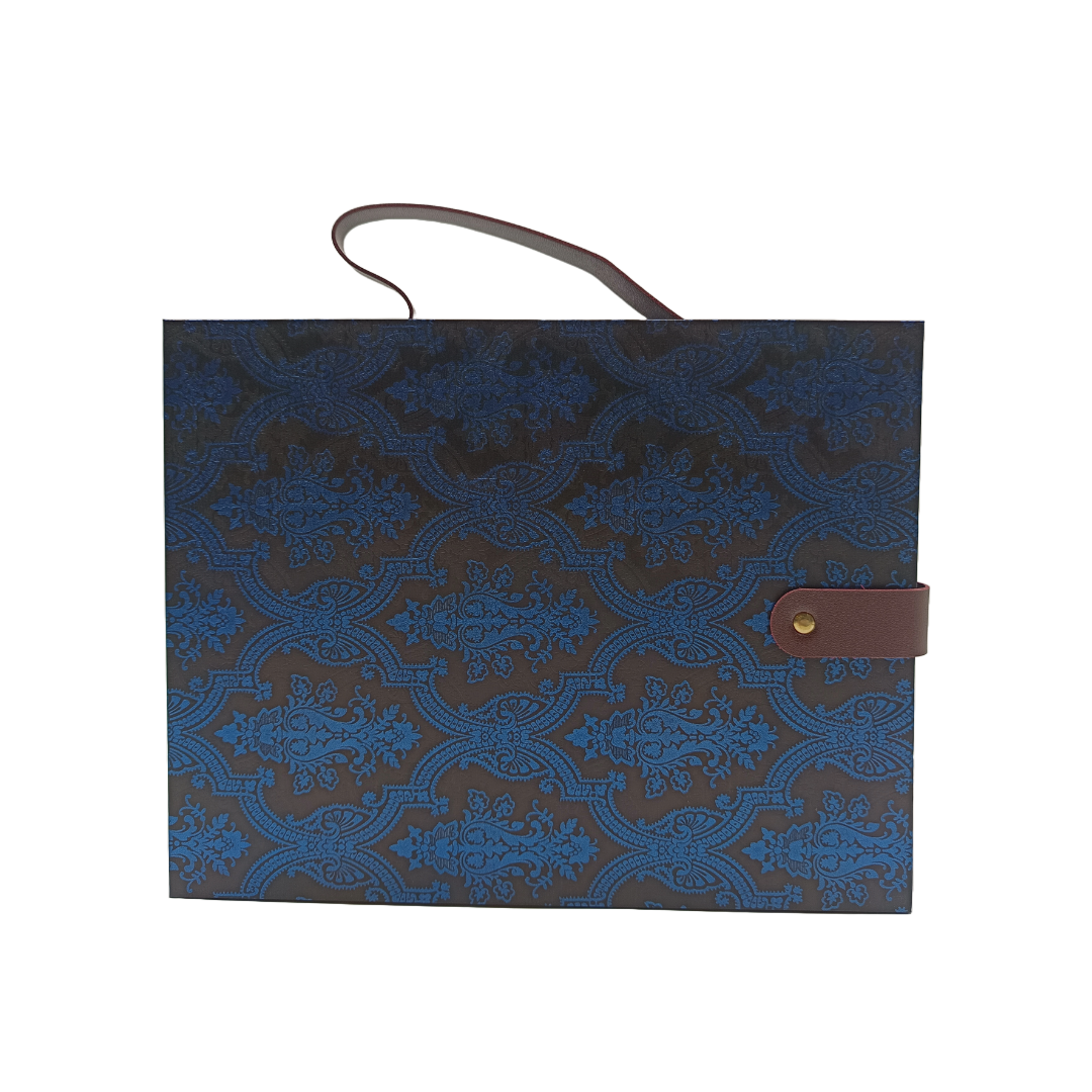 Blue Metallic Motif Gift Box