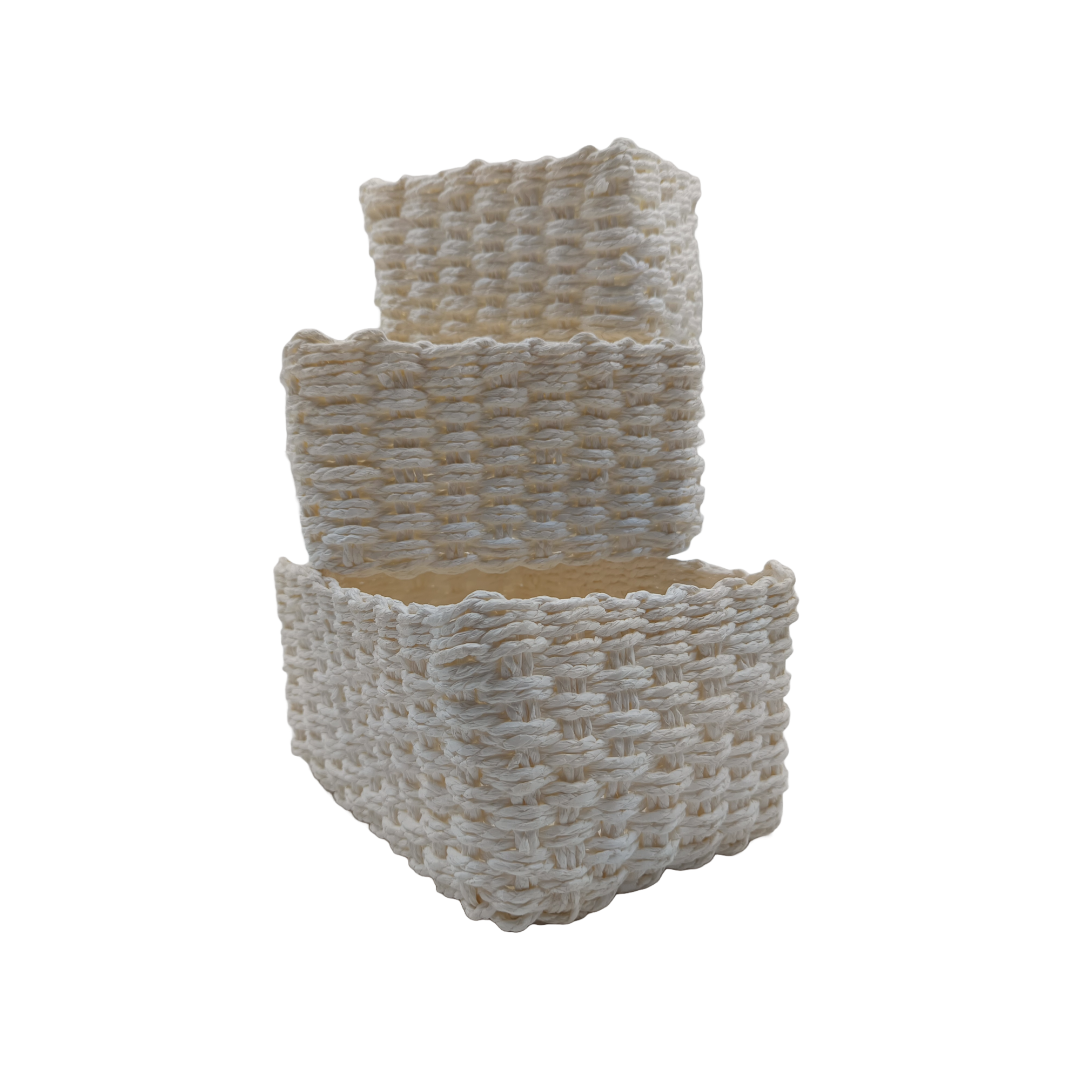 Woven Twisted Paper Storage Basket