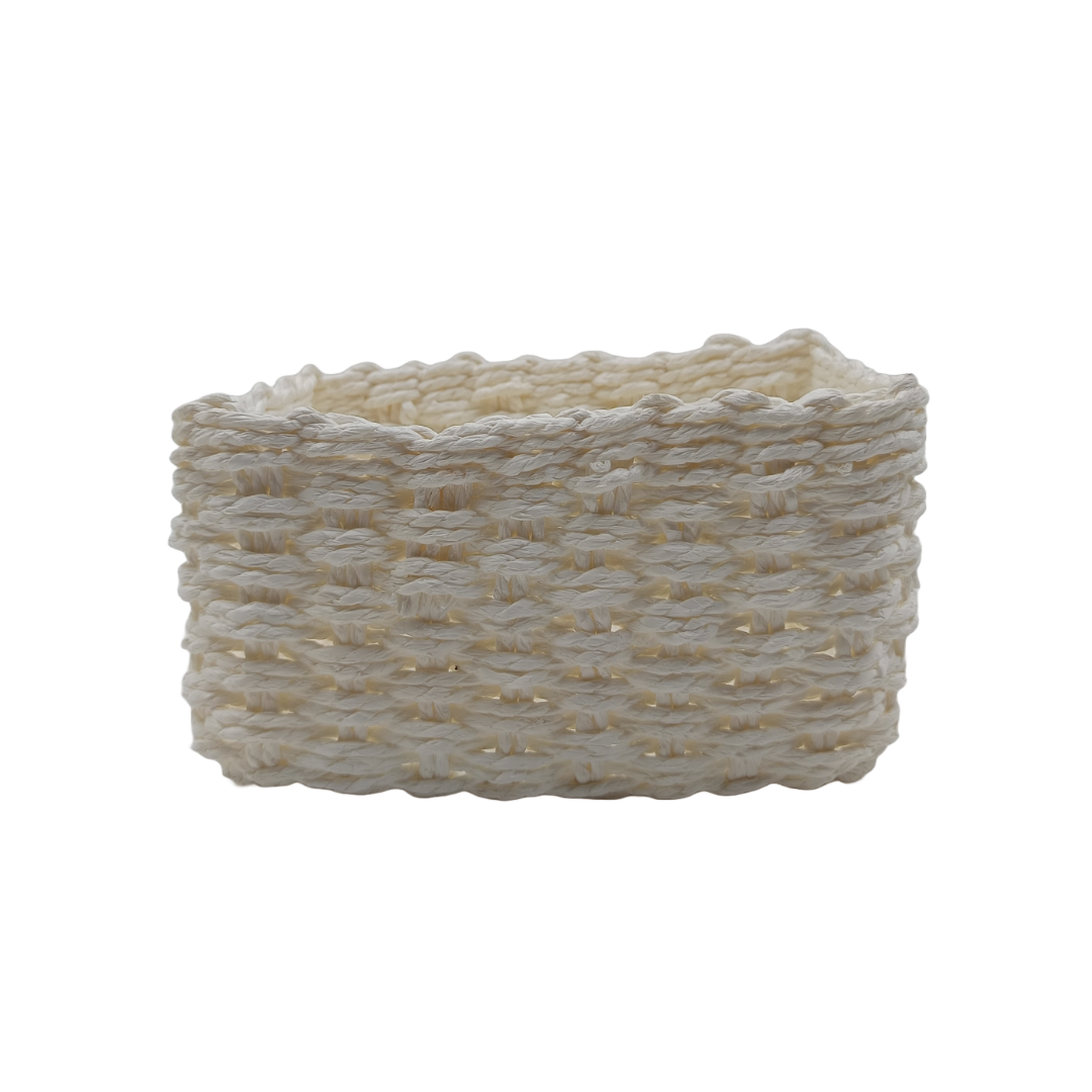 Woven Twisted Paper Storage Basket