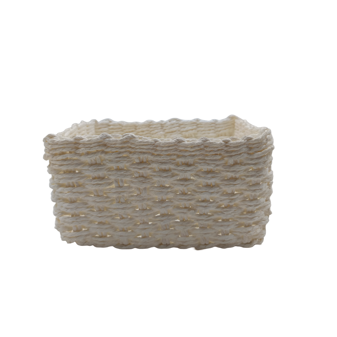 Woven Twisted Paper Storage Basket