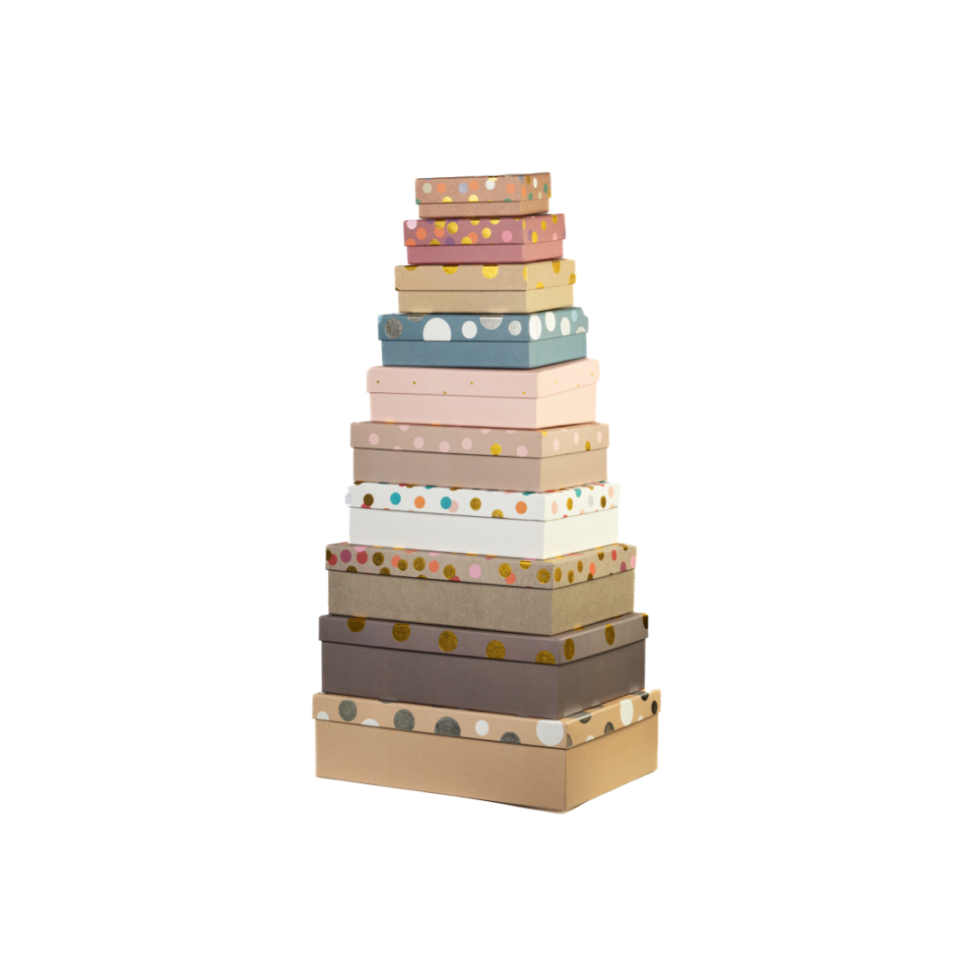 Rigid Box Polka Dots with Foiling