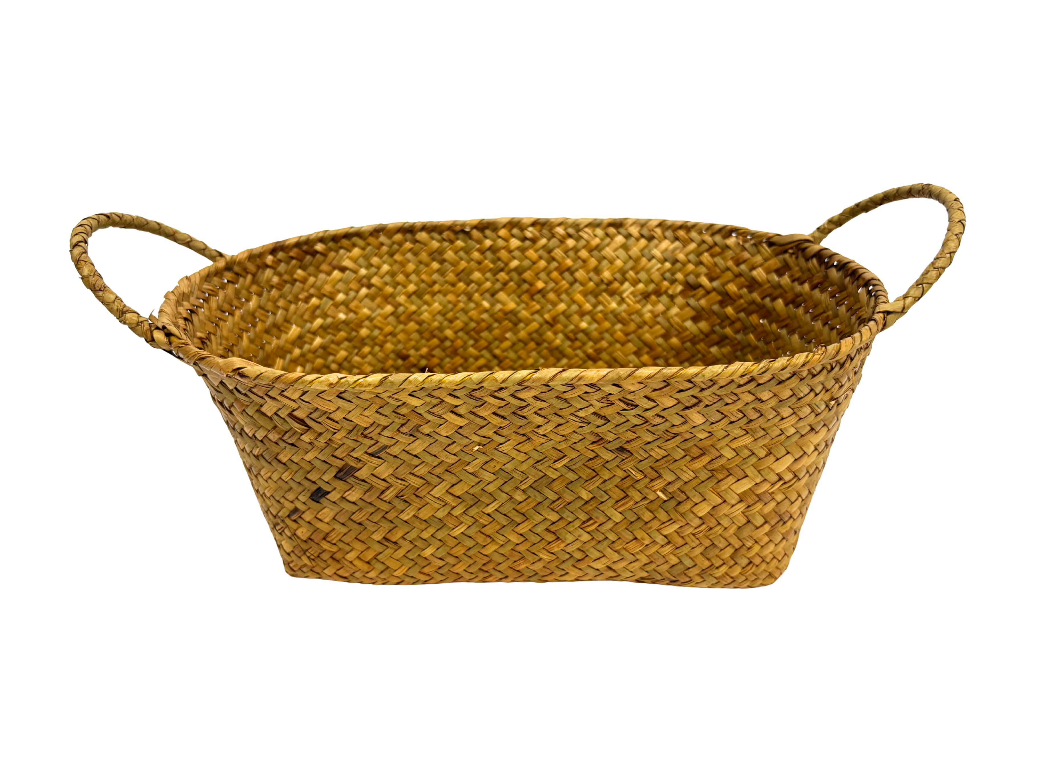 Jol Rattan Oval Basket with Handle