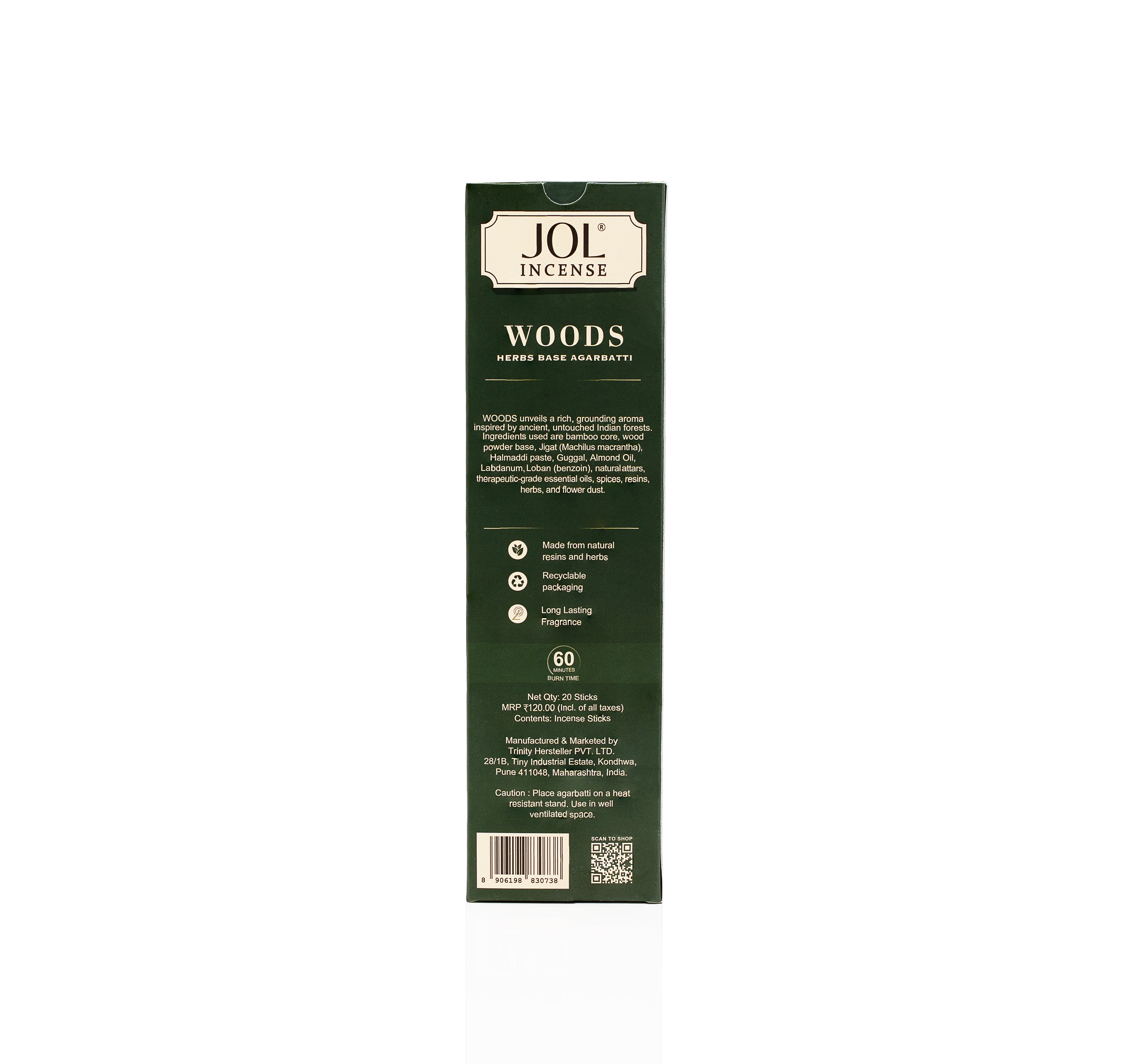 Jol Woods Incense Natural Herbs & Resins Base Agrabatti