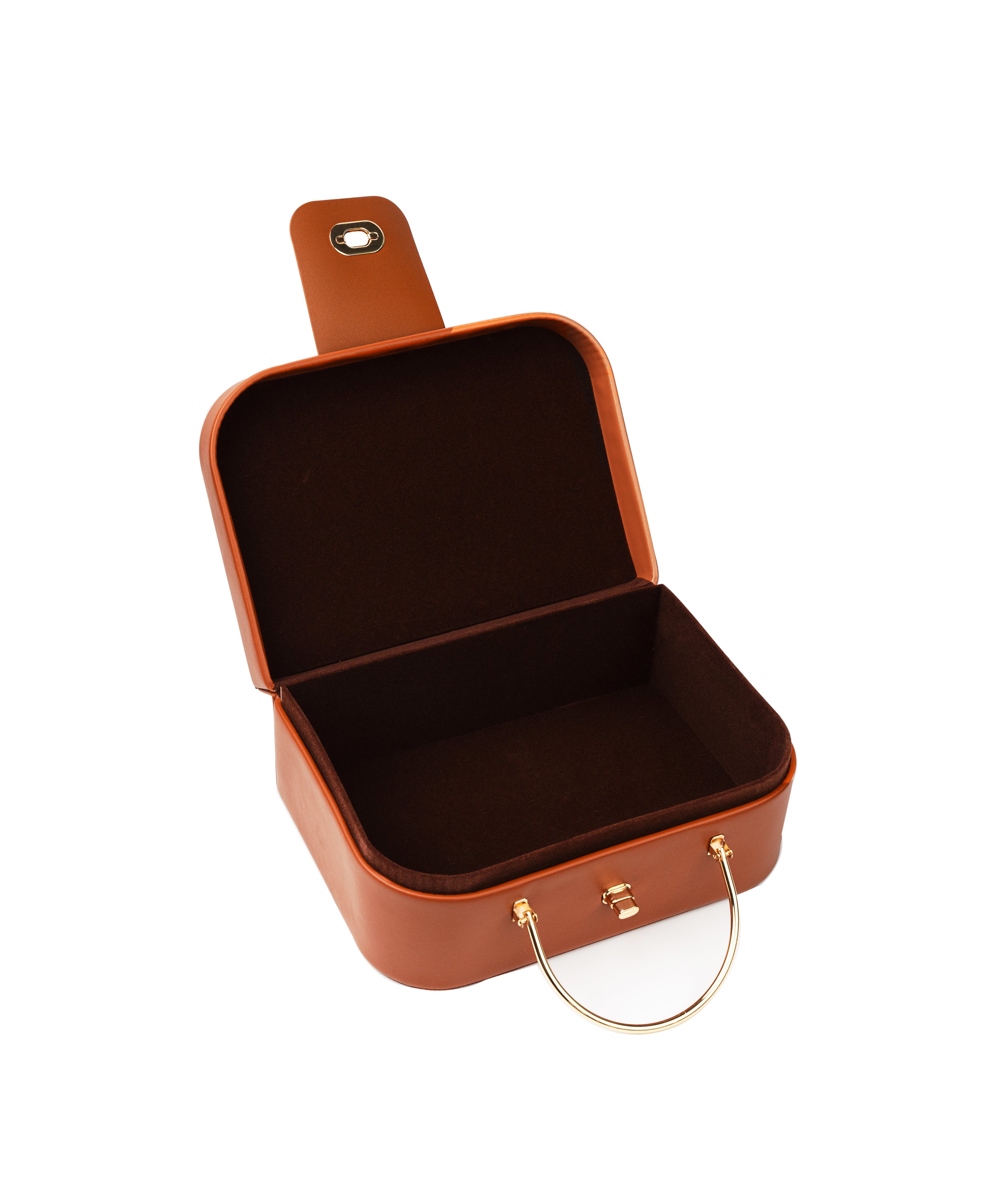 Brown Vanity Gift Box in MDF material with PU and velvet lining