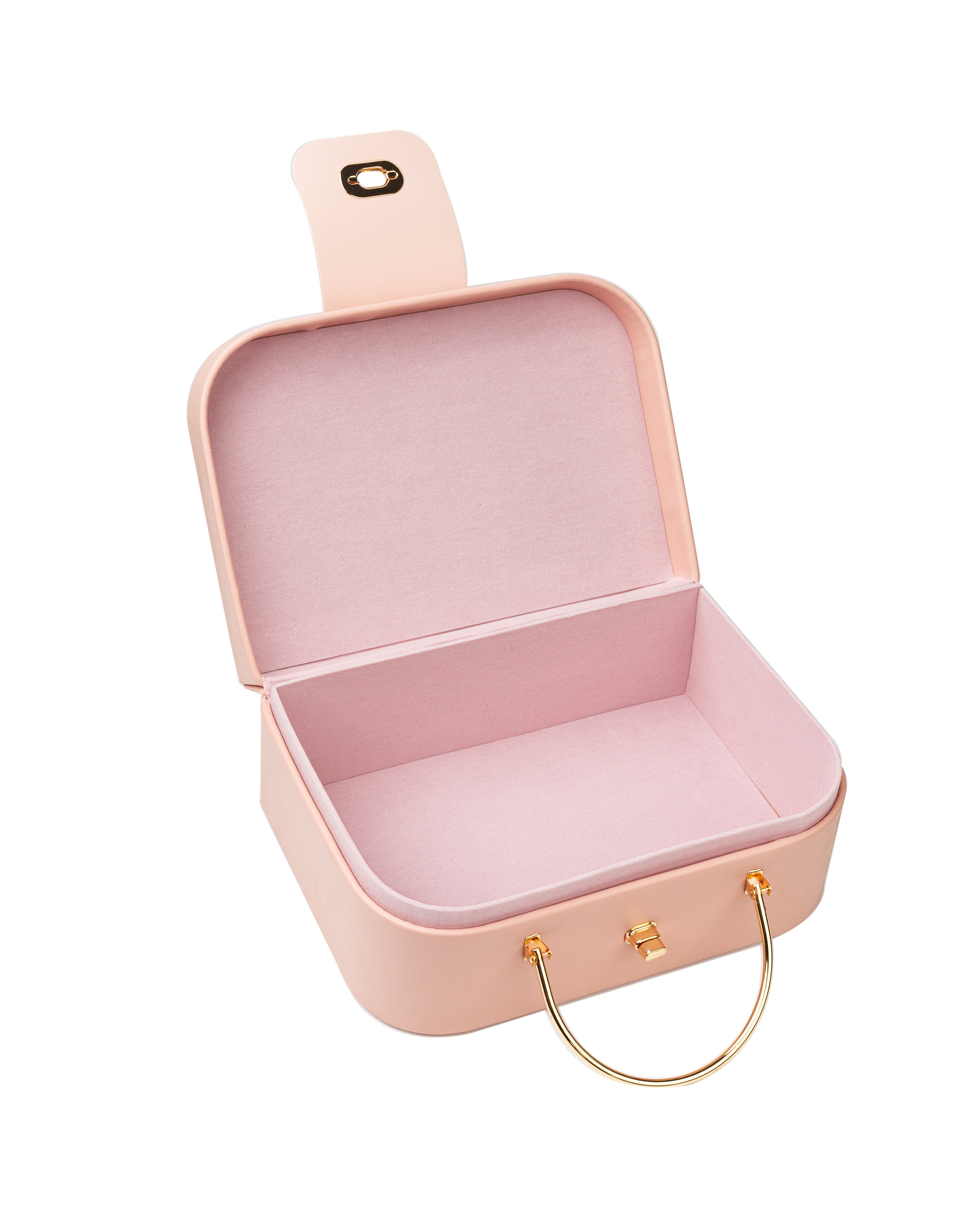 Peach Vanity Gift Box in MDF material with PU and velvet lining