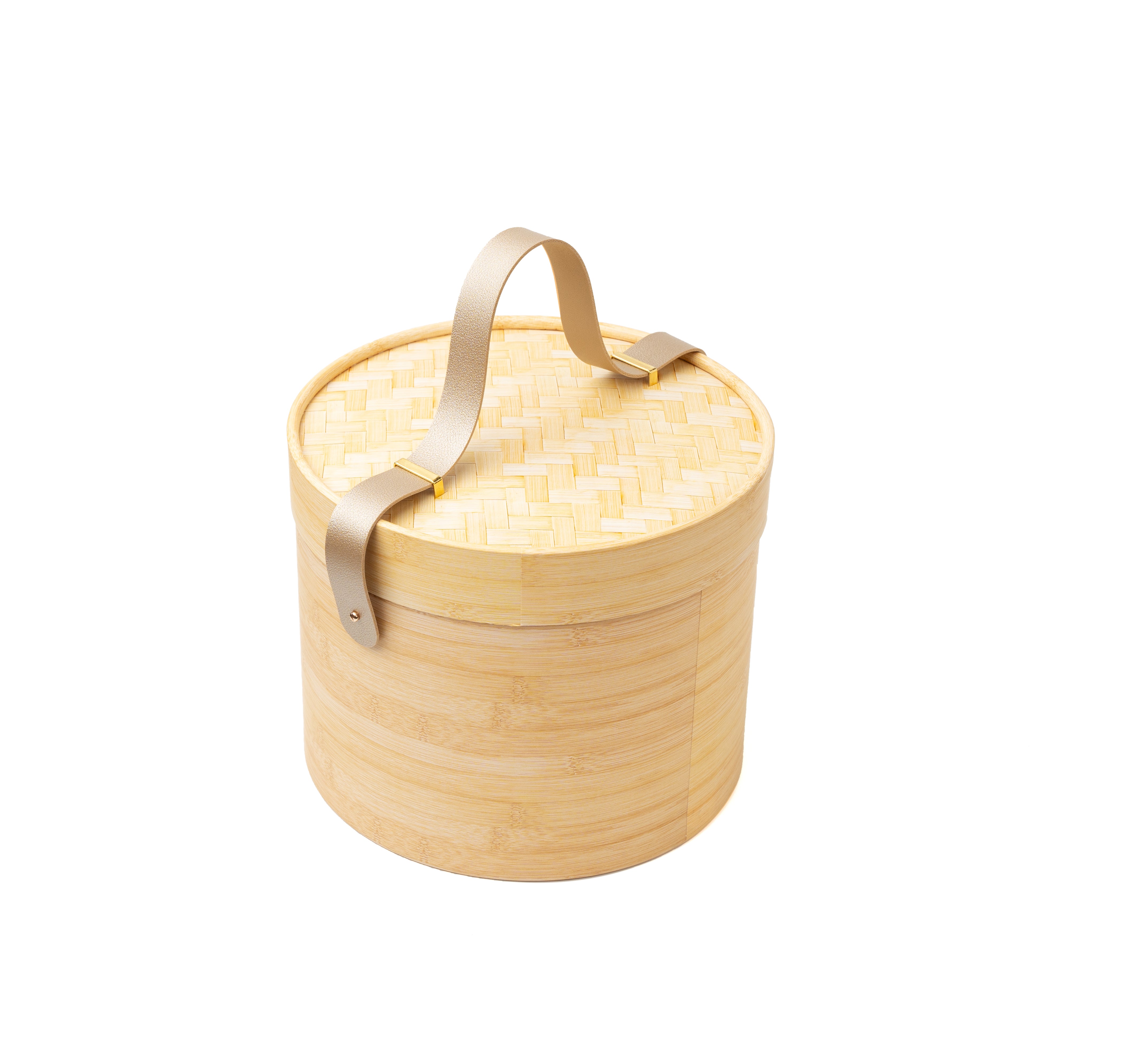 Circular Rigid Box with Wood Print Design