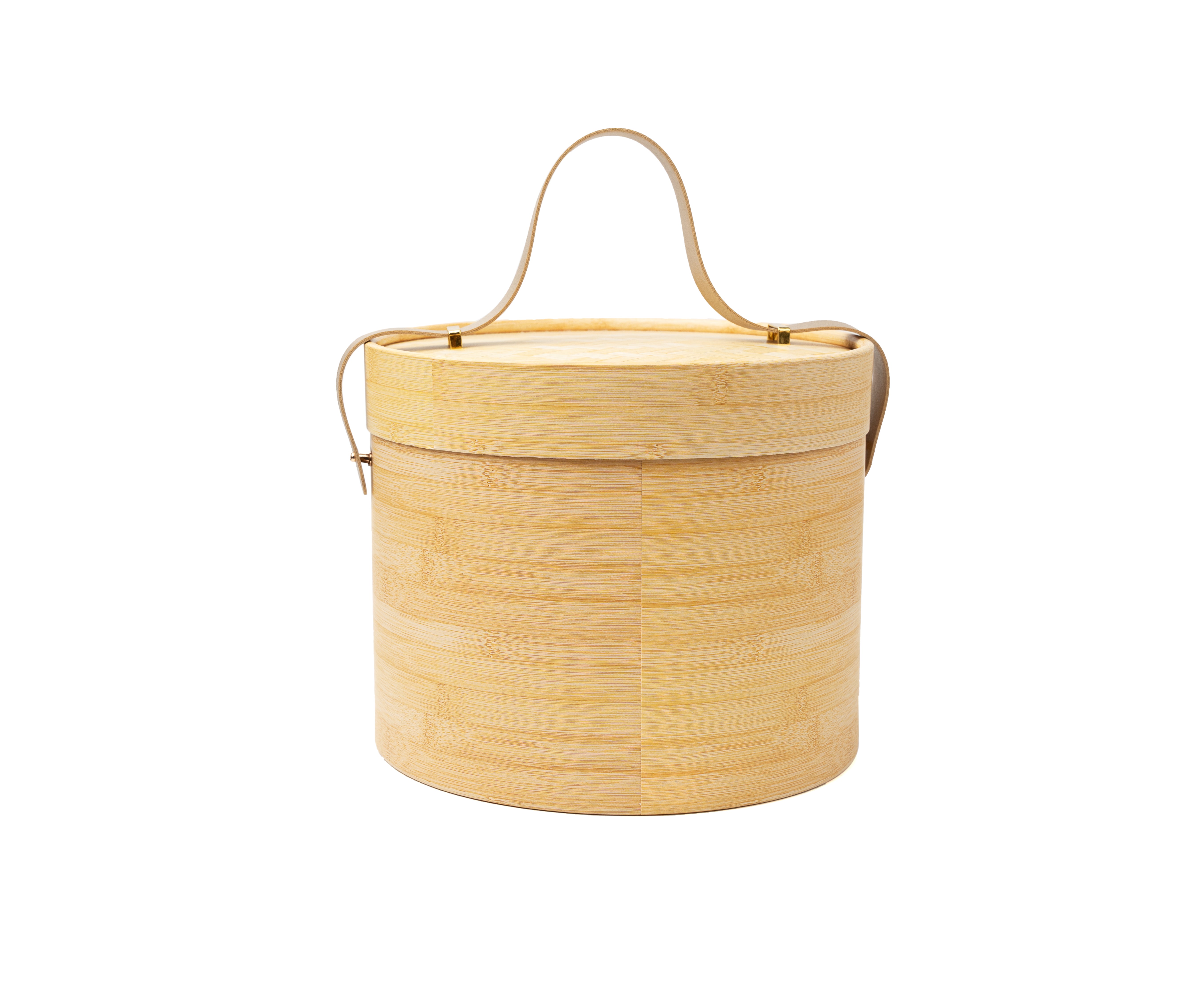 Circular Rigid Box with Wood Print Design