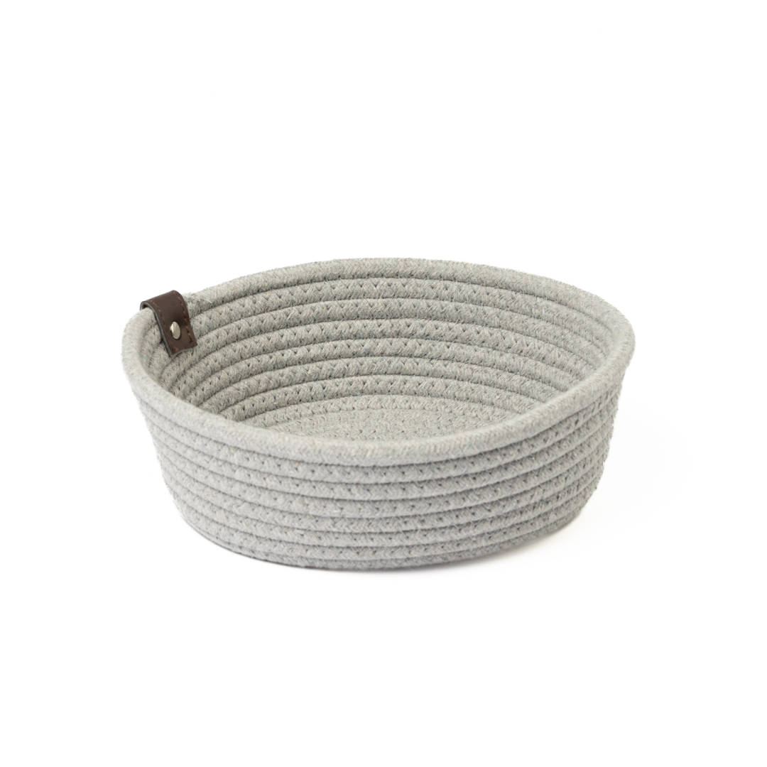 Mini Rope Storage Natural Handwoven Jute Shelf Basket (Set of 3)