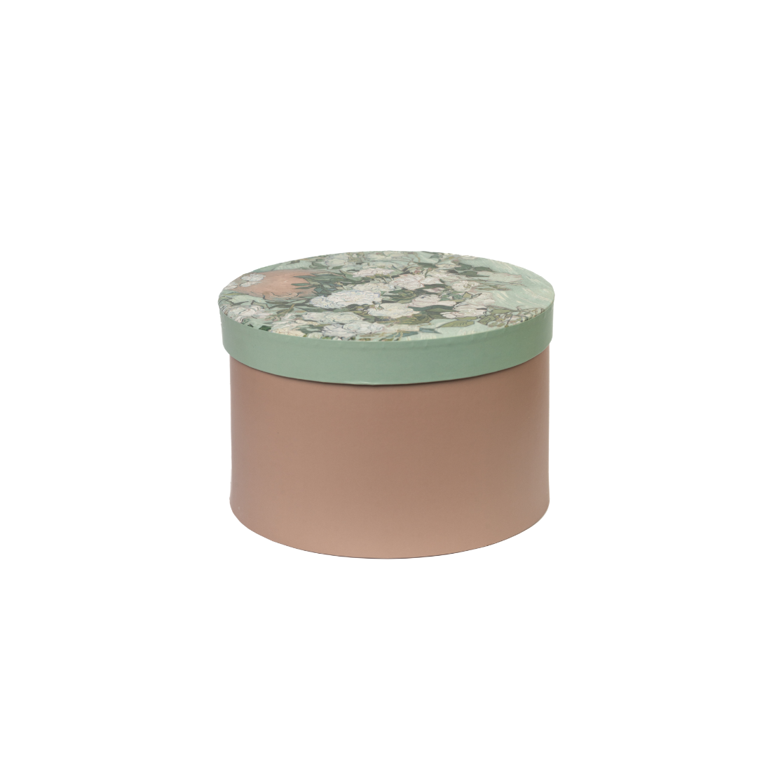 Salmon Pink Van gogh Flower rigid box