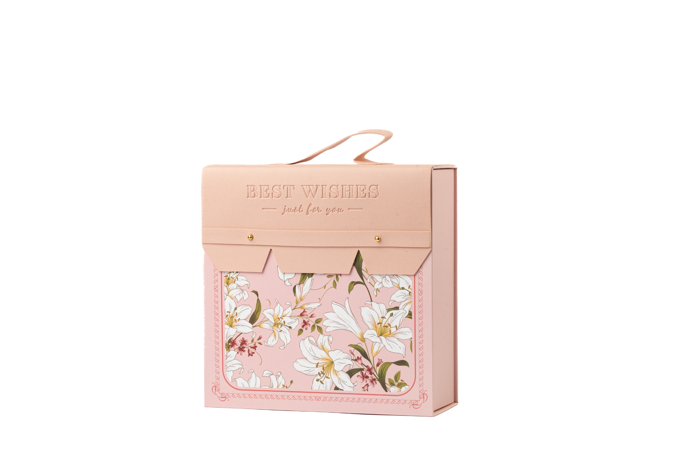 Pink Floral Print Box