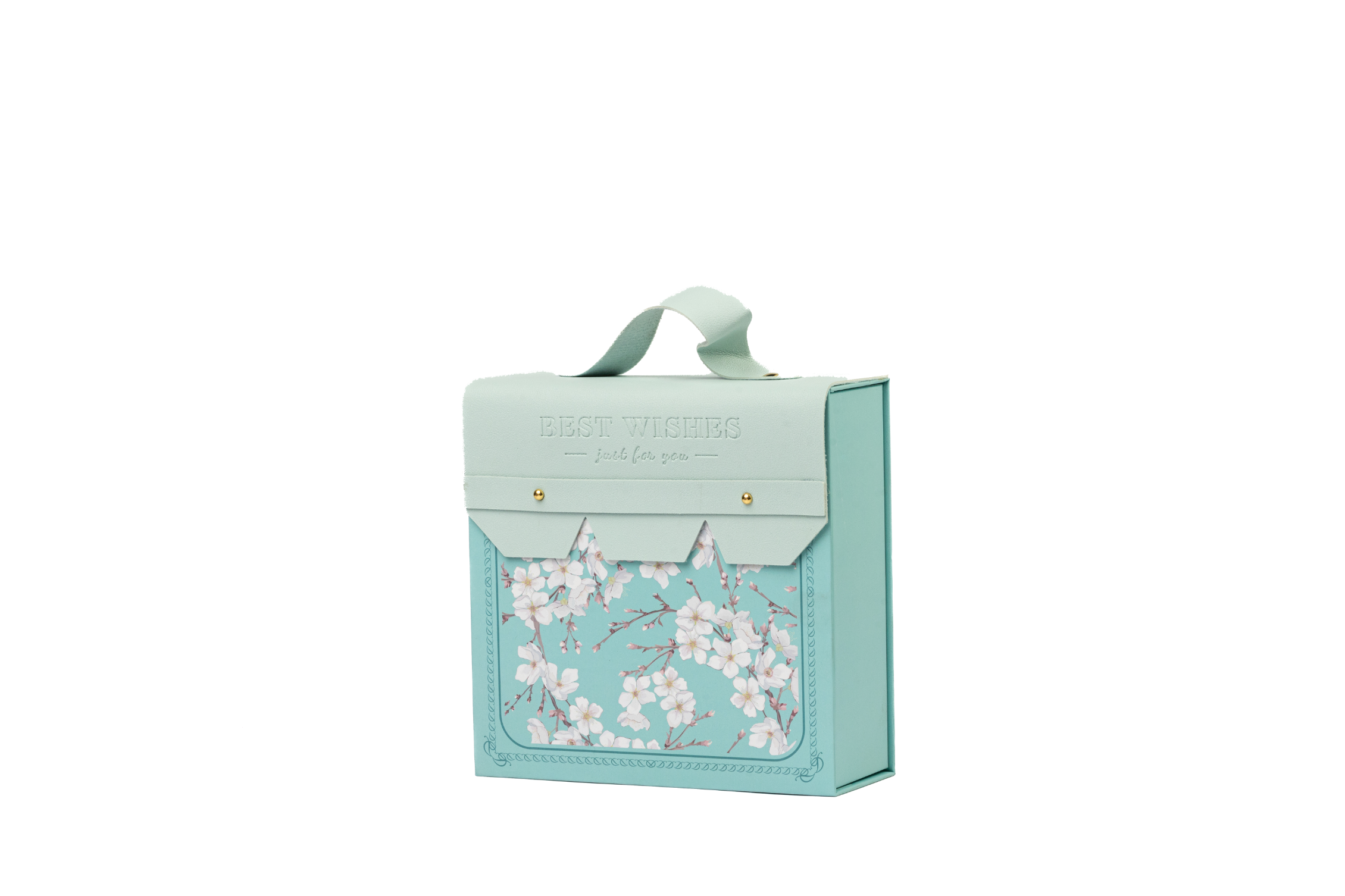 Blue Floral Print Box