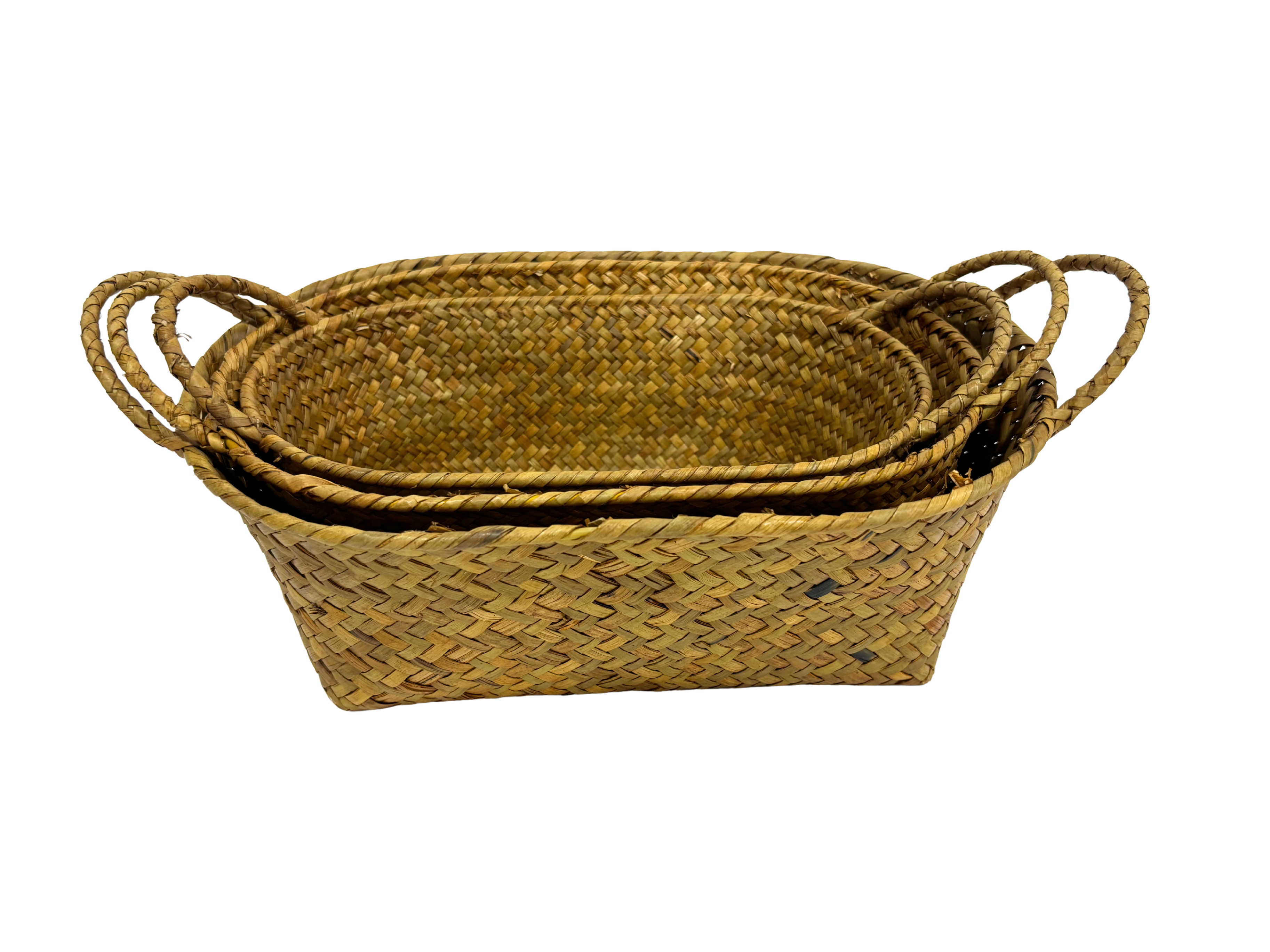 Jol Rattan Oval Basket with Handle